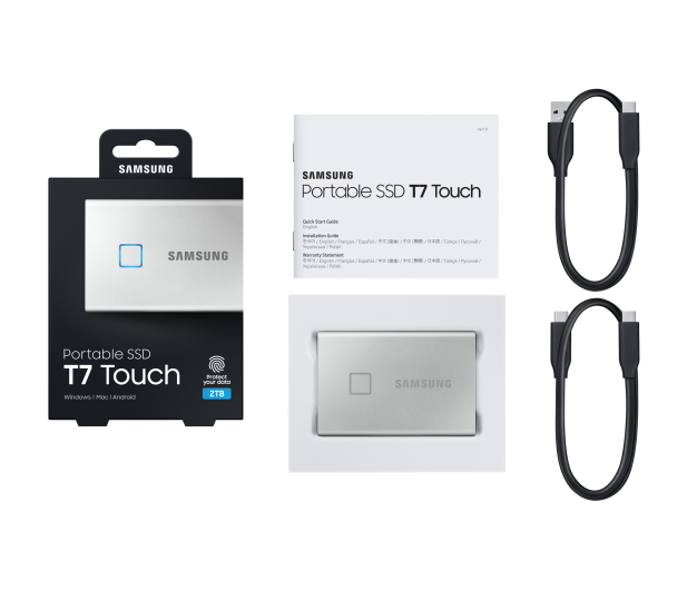 Samsung Portable SSD T7 Touch 2TB USB 3.2 Gen. 2 Srebrny - 541046 - zdjęcie 21